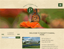 Tablet Screenshot of padgettfuneralhomes.com